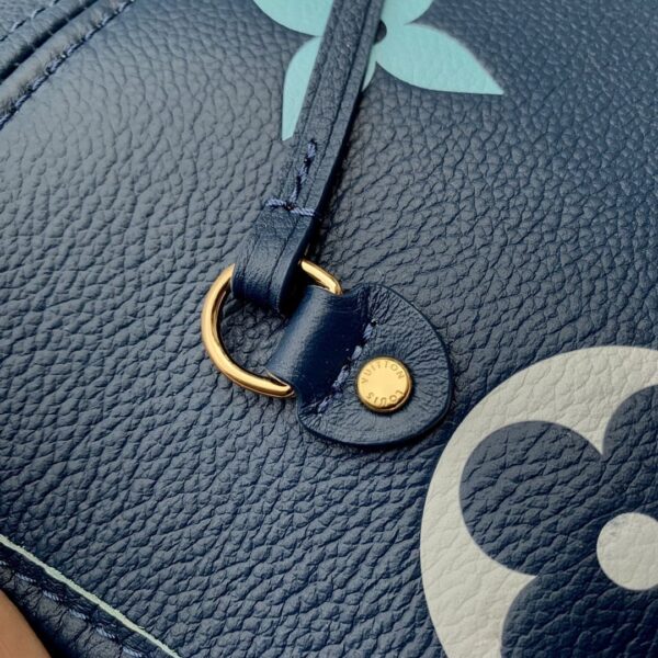 1:1 Replica Louis Vuitton LV Neverfull MM Monogram Empreinte Gradient Blue Luxury Women Bag M46514 - 30.9cm/ 12.2in