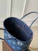 1:1 Replica Louis Vuitton LV Neverfull MM Monogram Empreinte Gradient Blue Luxury Women Bag M46514 - 30.9cm/ 12.2in