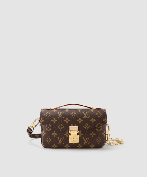 1:1 Replica Louis Vuitton LV Pochette Métis East West Brown Essential Bag For Women M46279‎ 8.5in/21.5cm