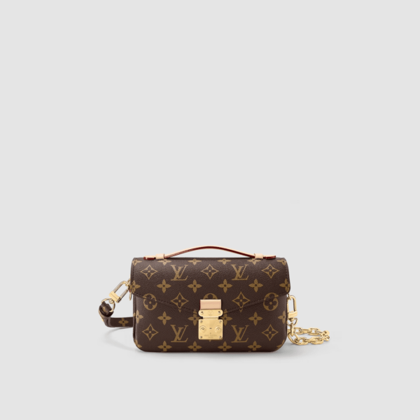 1:1 Replica Louis Vuitton LV Pochette Métis East West Brown Essential Bag For Women M46279‎ 8.5in/21.5cm