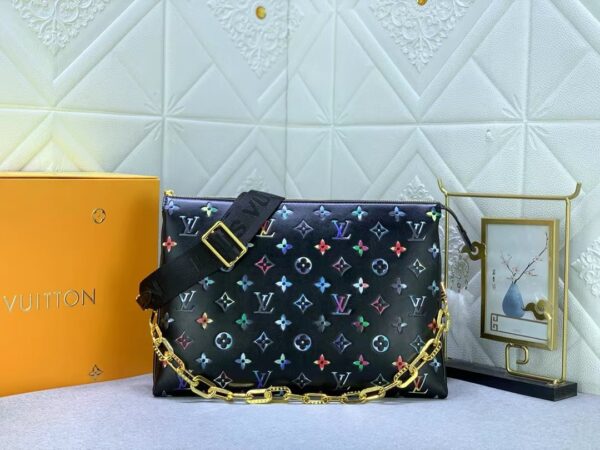 1:1 Replica Louis Vuitton LV Coussin MM Puffy Black Luxury Bag For Women M21204 - 13.4in/34cm