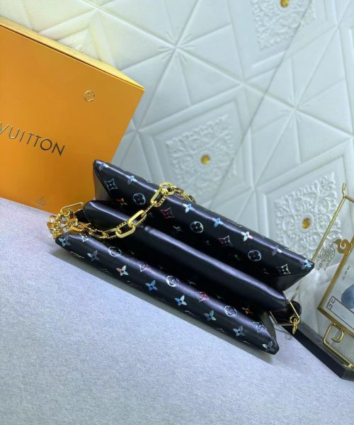 1:1 Replica Louis Vuitton LV Coussin MM Puffy Black Luxury Bag For Women M21204 - 13.4in/34cm