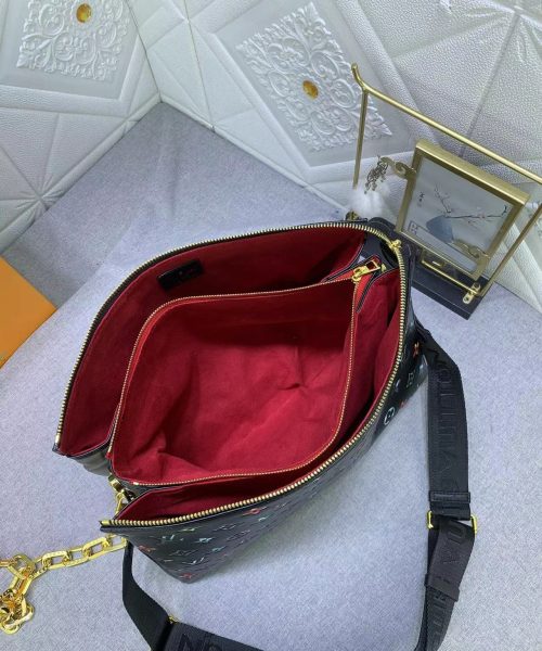1:1 Replica Louis Vuitton LV Coussin MM Puffy Black Luxury Bag For Women M21204 - 13.4in/34cm