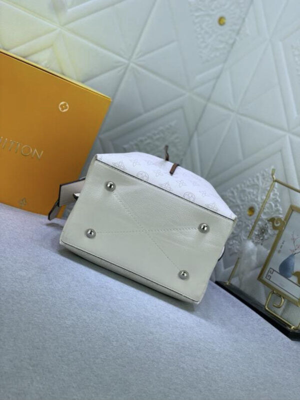 1:1 Replica Louis Vuitton LV Muria Bucket Monogram Motif White Luxury Bag For Women M55801 - 9.8in/25cm