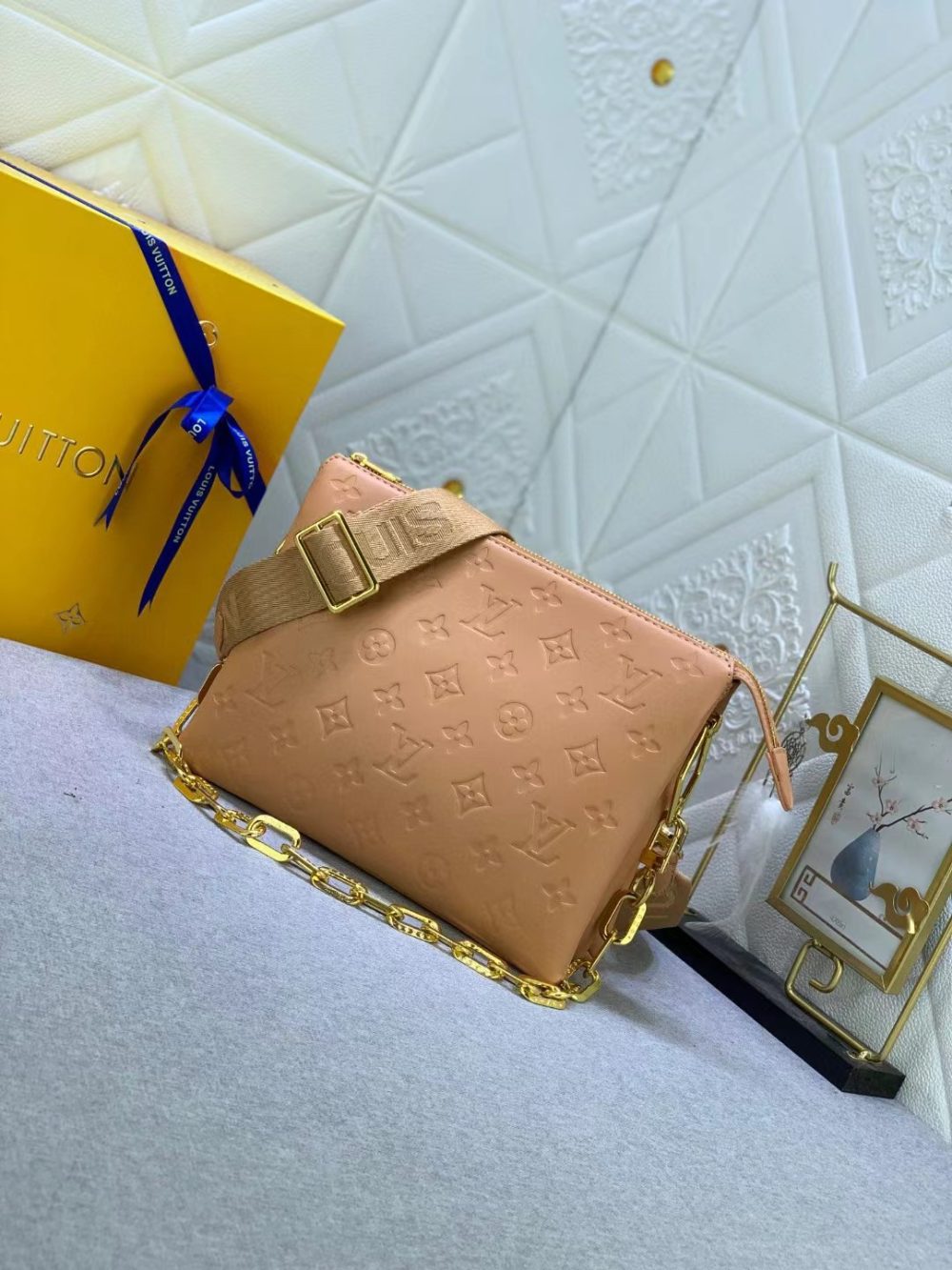 1:1 Replica Louis Vuitton LV Coussin PM Monogram Embossed Puffy Cream Luxury Bag For Women -  10.2in/26cm - Image 2