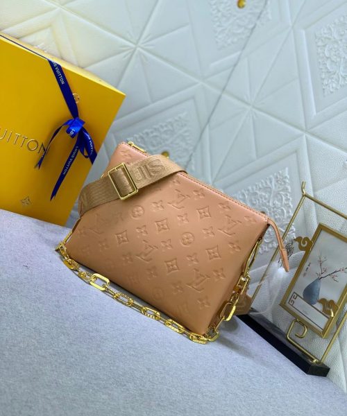 1:1 Replica Louis Vuitton LV Coussin PM Monogram Embossed Puffy Cream Luxury Bag For Women -  10.2in/26cm