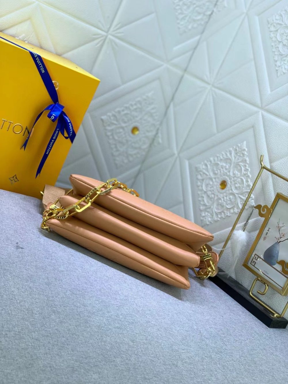 1:1 Replica Louis Vuitton LV Coussin PM Monogram Embossed Puffy Cream Luxury Bag For Women -  10.2in/26cm - Image 3