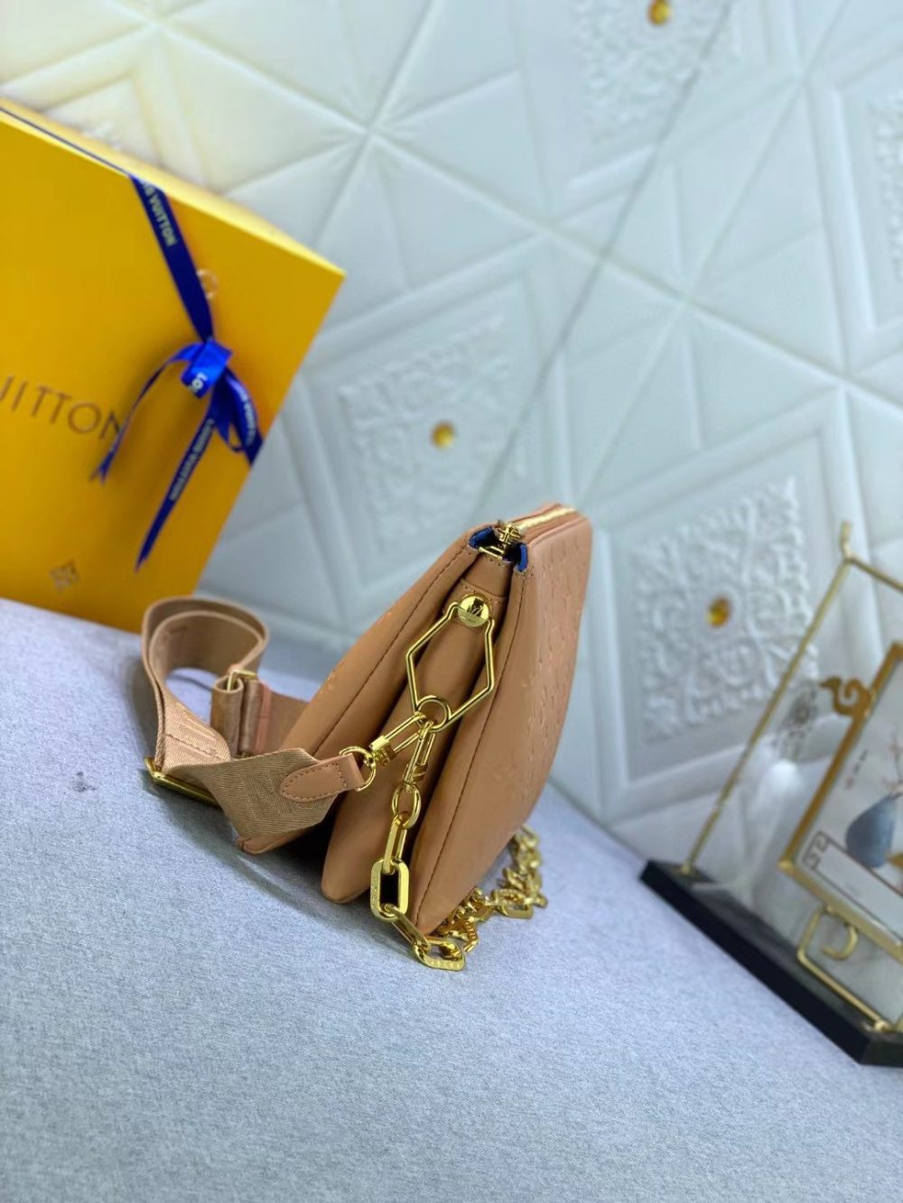 1:1 Replica Louis Vuitton LV Coussin PM Monogram Embossed Puffy Cream Luxury Bag For Women -  10.2in/26cm - Image 4