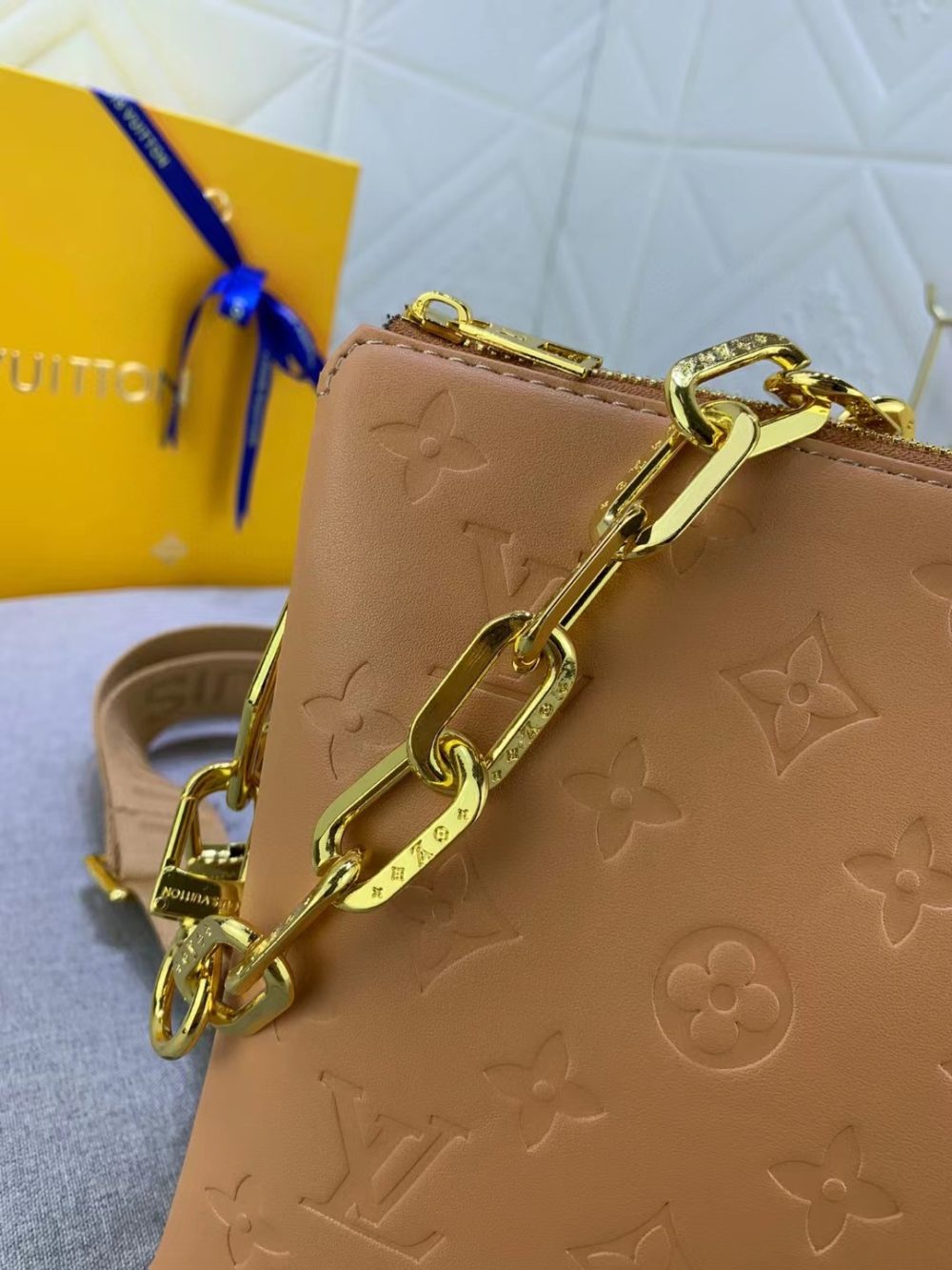1:1 Replica Louis Vuitton LV Coussin PM Monogram Embossed Puffy Cream Luxury Bag For Women -  10.2in/26cm - Image 6