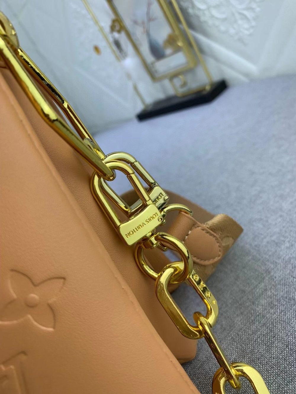 1:1 Replica Louis Vuitton LV Coussin PM Monogram Embossed Puffy Cream Luxury Bag For Women -  10.2in/26cm - Image 7