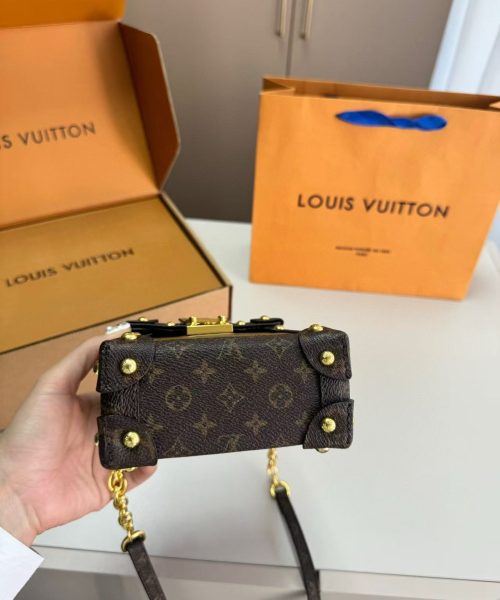 1:1 Replica Louis Vuitton LV Pochette Trunk Verticale Monogram Reverse With Monogram Canvas Luxury Bag For Women M67873 - 6.9in/18cm