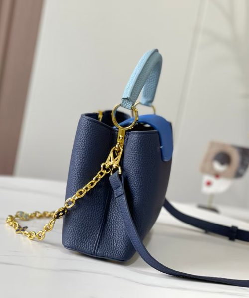 1:1 Replica Louis Vuitton LV Capucines BB Blue Luxury Bag For Women - 10.6in/27cm