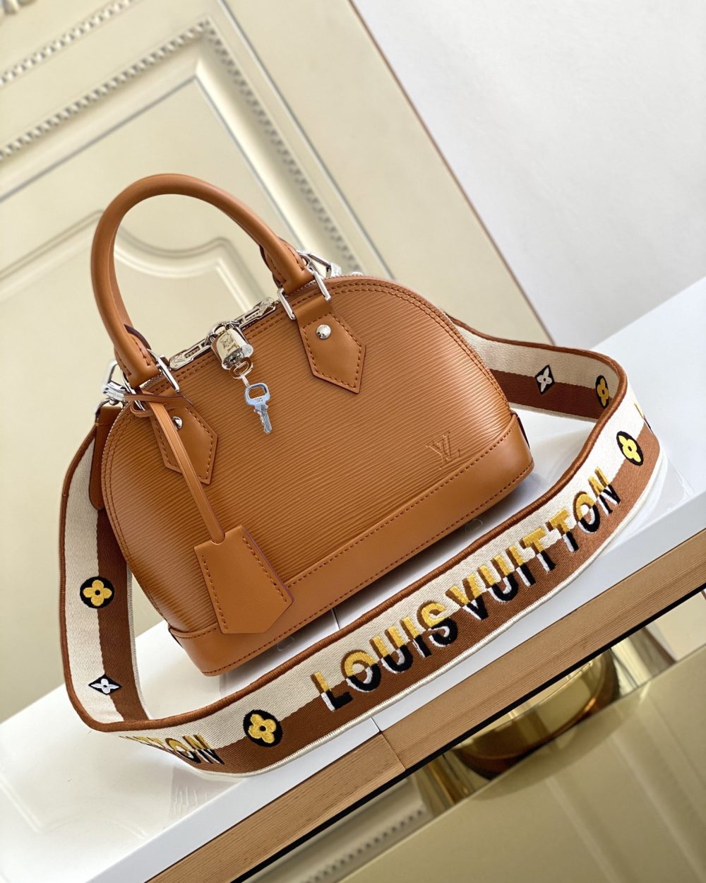 1:1 Replica Louis Vuitton LV Alma BB Epi Leather Black/ Exclusive Bag For Women M59217 - 9.2in/ 23.5cm