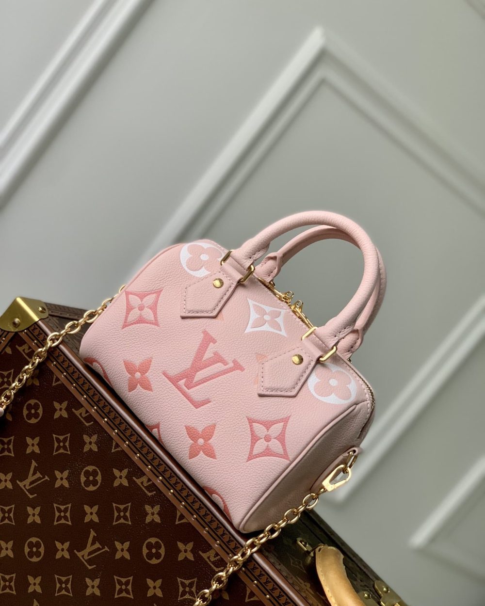 1:1 Replica Louis Vuitton LV Speedy Bandoulière 20 Monogram Empreinte Leather For Women M46518- 8.1 Inches/ 20.5 Cm