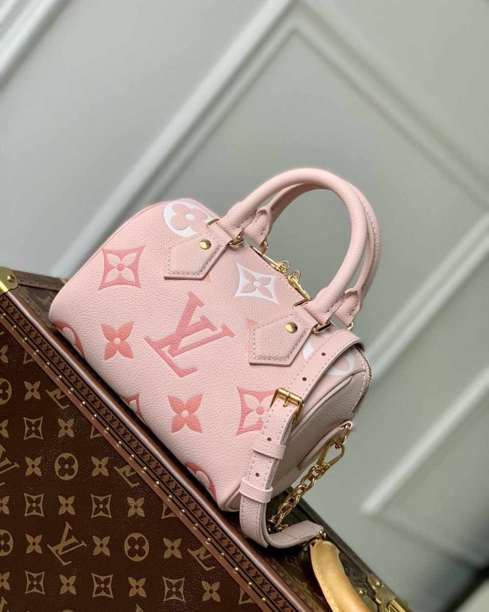 1:1 Replica Louis Vuitton LV Speedy Bandoulière 20 Monogram Empreinte Leather For Women M46518- 8.1 Inches/ 20.5 Cm