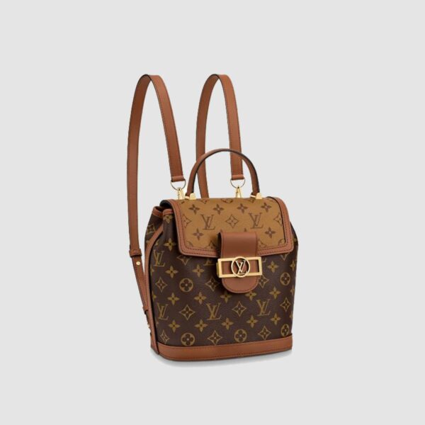 1:1 Replica Louis Vuitton LV Dauphine Backpack PM Monogram and Monogram Reverse Canvas By Nicolas Ghesquiere For Spring-Summer Luxury Bag For Women M45142 - 20cm