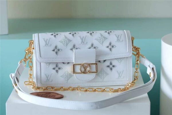 1:1 Replica Louis Vuitton LV Dauphine East West White Luxury Bag For Women M20739 -‎ 9.6in/24.5cm