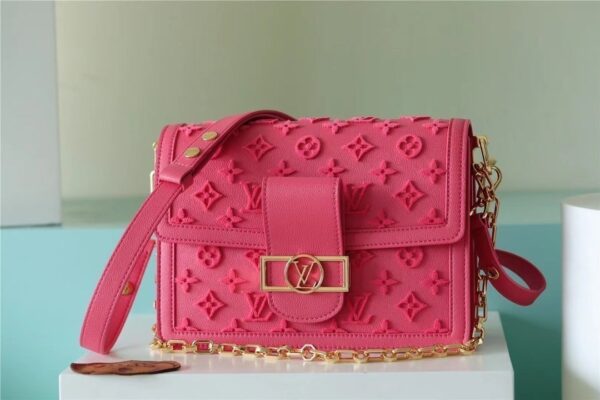 1:1 Replica Louis Vuitton LV Dauphine MM Bag Pink Luxury Bag For Women -‎ 9.8in/25cm