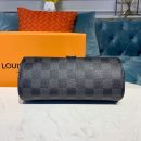 1:1 Replica Louis Vuitton LV 3 Watch Case Damier Graphite Canvas Unique Bag For Men N41137 - 7.9in/20cm