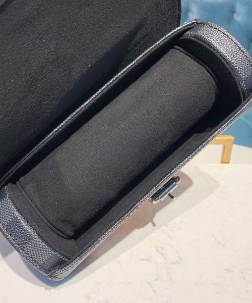 1:1 Replica Louis Vuitton LV 3 Watch Case Damier Graphite Canvas Unique Bag For Men N41137 - 7.9in/20cm