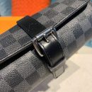 1:1 Replica Louis Vuitton LV 3 Watch Case Damier Graphite Canvas Unique Bag For Men N41137 - 7.9in/20cm