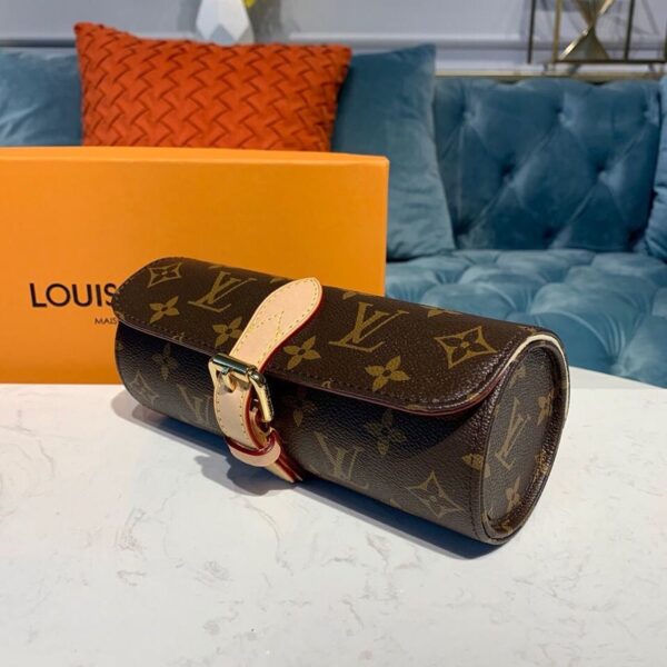 1:1 Replica Louis Vuitton LV 3 Watch Case Monogram Canvas Luxury Bag For Women M47530 - 7.9in/20cm