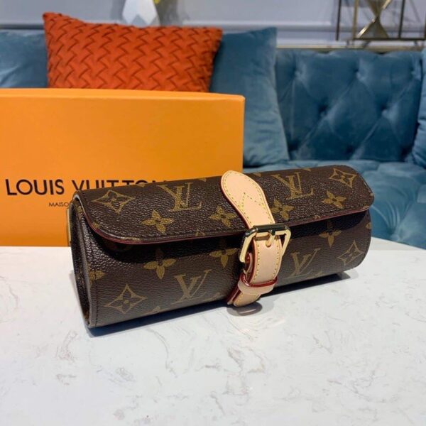 1:1 Replica Louis Vuitton LV 3 Watch Case Monogram Canvas Luxury Bag For Women M47530 - 7.9in/20cm