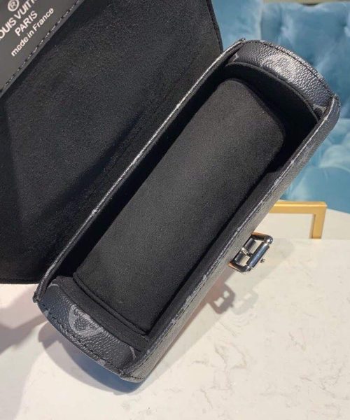 1:1 Replica Louis Vuitton LV 3 Watch Case Monogram Eclipse Canvas Unique Bag For Men M43385 - 7.9in/20cm