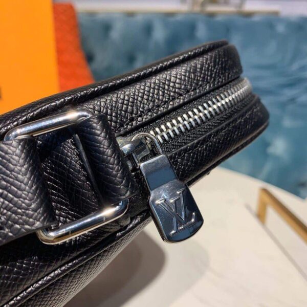 1:1 Replica Louis Vuitton LV Alex Messenger BB Taiga Black Unique Bag For Men M30265 - 9.8in/ 25cm