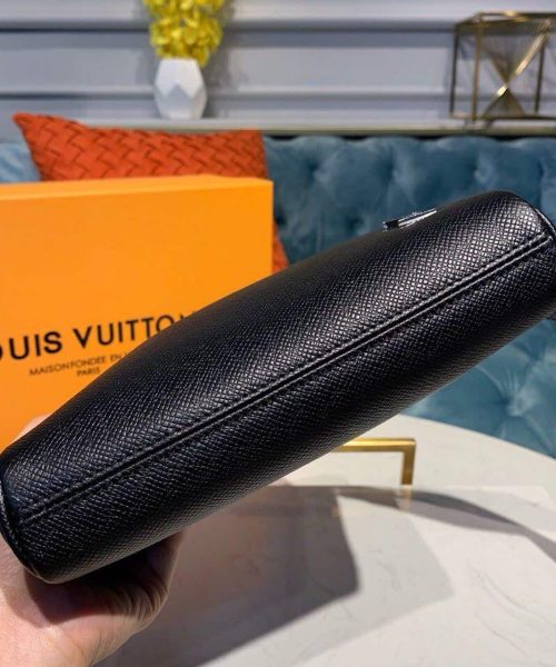 1:1 Replica Louis Vuitton LV Alex Messenger BB Taiga Black Unique Bag For Men M30265 - 9.8in/ 25cm