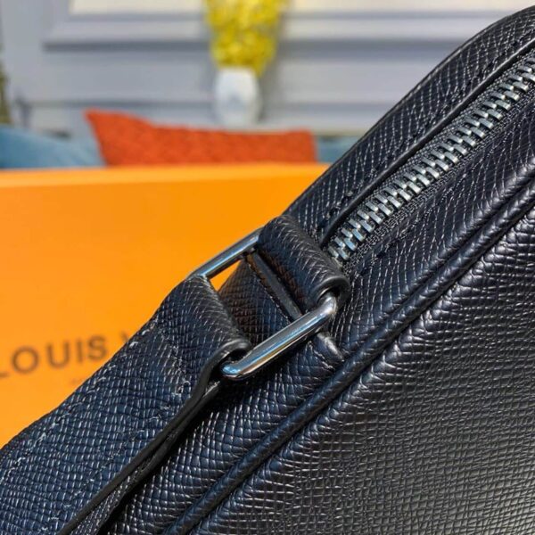 1:1 Replica Louis Vuitton LV Alex Messenger BB Taiga Black Unique Bag For Men M30265 - 9.8in/ 25cm
