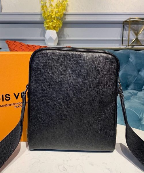 1:1 Replica Louis Vuitton LV Alex Messenger BB Taiga Black Unique Bag For Men M30265 - 9.8in/ 25cm