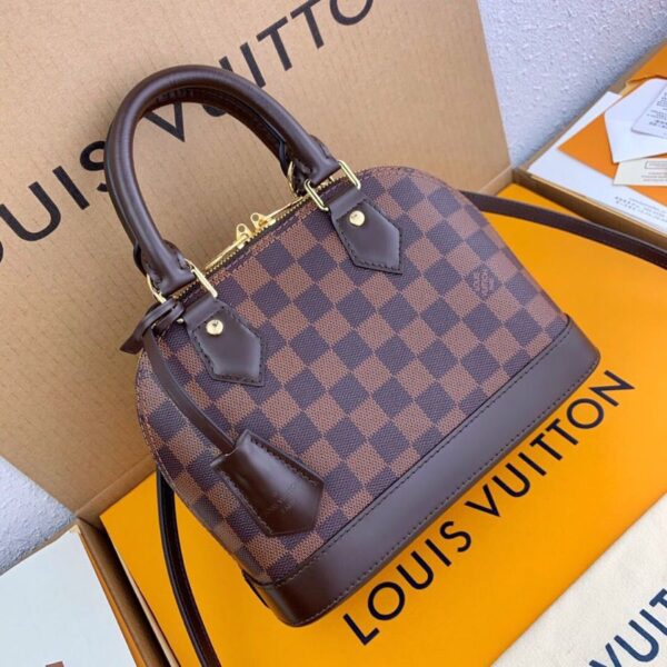 1:1 Replica Louis Vuitton LV Alma BB Damier Ebene Canvas Exclusive For Women N41221 - 9.3in/ 23.5cm