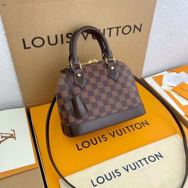 1:1 Replica Louis Vuitton LV Alma BB Damier Ebene Canvas Exclusive For Women N41221 - 9.3in/ 23.5cm