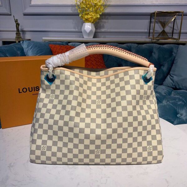 1:1 Replica Louis Vuitton LV Artsy MM Damier Azur Canvas Luxury Bag For Women N40253 - 16.1in/41cm