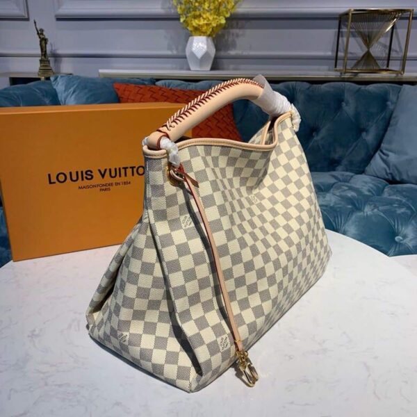 1:1 Replica Louis Vuitton LV Artsy MM Damier Azur Canvas Luxury Bag For Women N40253 - 16.1in/41cm