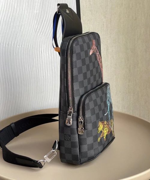 1:1 Replica Louis Vuitton LV Avenue Sling Bag Damier Graphite Unique Bag For Men N452877 - 12.2in/31cm