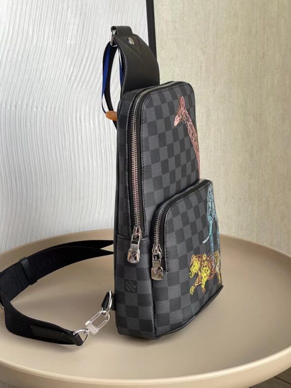 1:1 Replica Louis Vuitton LV Avenue Sling Bag Damier Graphite Unique Bag For Men N452877 - 12.2in/31cm