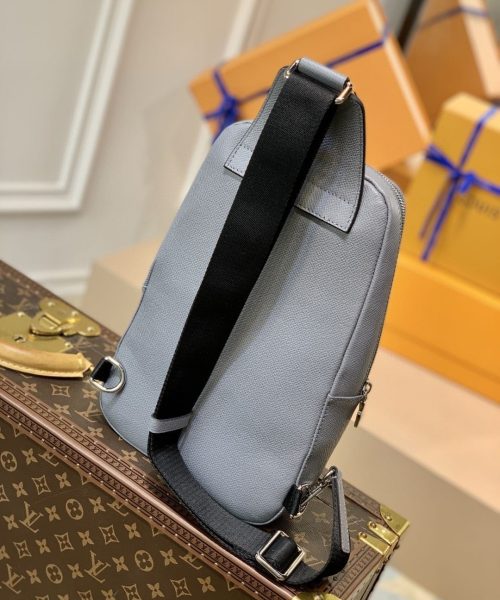 1:1 Replica Louis Vuitton LV Avenue Slingbag NM Taiga Grey Unique Bag For Men M30801 - 12.2in/31cm