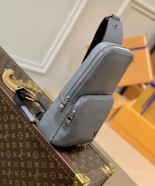 1:1 Replica Louis Vuitton LV Avenue Slingbag NM Taiga Grey Unique Bag For Men M30801 - 12.2in/31cm