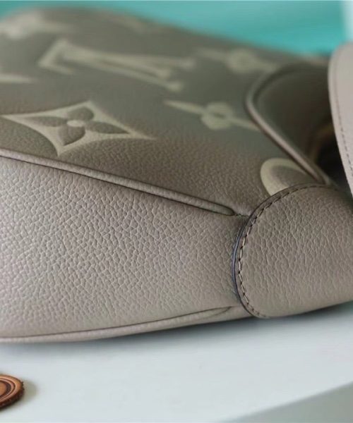 1:1 Replica Louis Vuitton LV Bagatelle Bicolor Monogram Empreinte Leather Luxury Bag For Women M46112 - 22cm/8.7in
