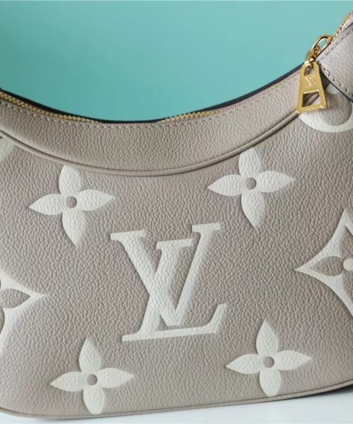 1:1 Replica Louis Vuitton LV Bagatelle Bicolor Monogram Empreinte Leather Luxury Bag For Women M46112 - 22cm/8.7in