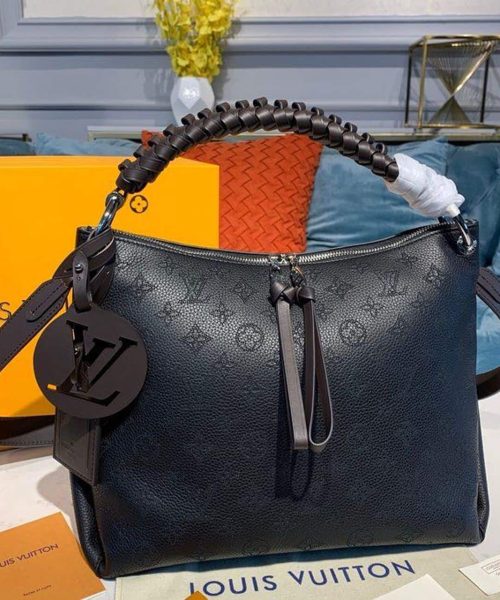 1:1 Replica Louis Vuitton LV Beaubourg Hobo MM Black Luxury Bag For Women M56073 - 12.6in/32cm
