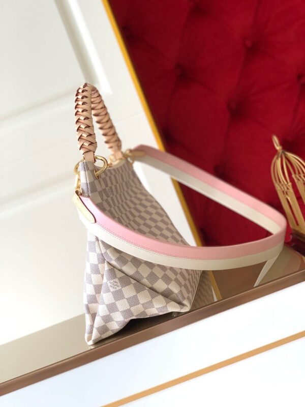 1:1 Replica Louis Vuitton LV Beaubourg Hobo MM Damier Azur Canvas Luxury Bag For Women N40343 - 12.6in/32cm