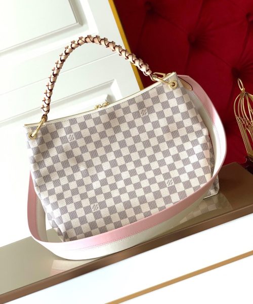 1:1 Replica Louis Vuitton LV Beaubourg Hobo MM Damier Azur Canvas Luxury Bag For Women N40343 - 12.6in/32cm