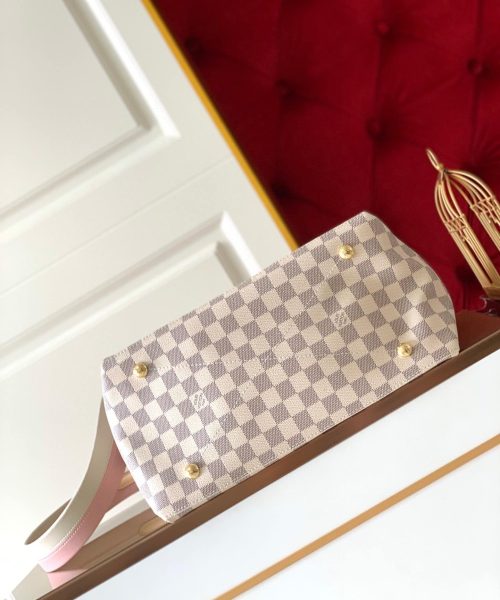 1:1 Replica Louis Vuitton LV Beaubourg Hobo MM Damier Azur Canvas Luxury Bag For Women N40343 - 12.6in/32cm