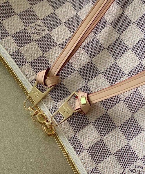 1:1 Replica Louis Vuitton LV Beaubourg Hobo MM Damier Azur Canvas Luxury Bag For Women N40343 - 12.6in/32cm