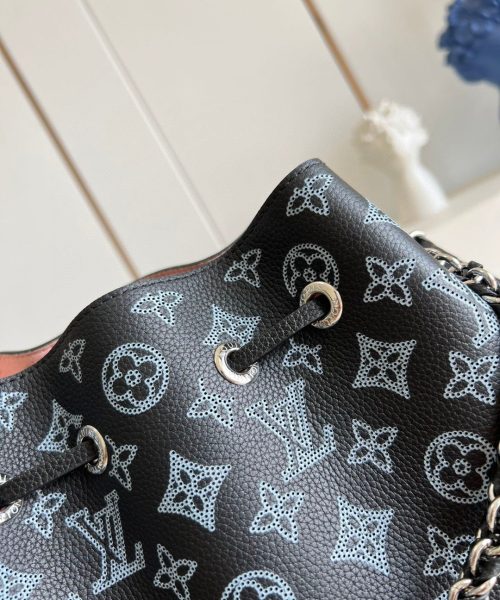 1:1 Replica Louis Vuitton LV Bella Mahina Bucket Bag Black Luxury Bag For Women M21096 - 8.7in/22cm