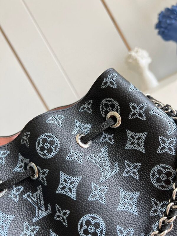1:1 Replica Louis Vuitton LV Bella Mahina Bucket Bag Black Luxury Bag For Women M21096 - 8.7in/22cm