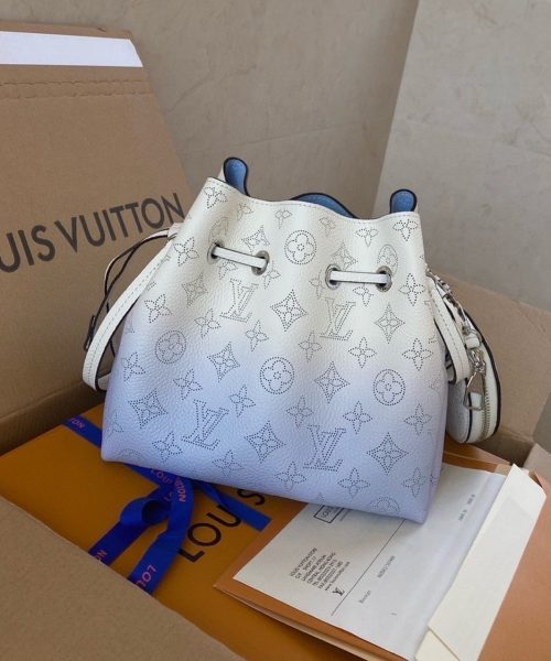 1:1 Replica Louis Vuitton LV Bella Bucket Bag Light Blue Luxury Bag For Women M57856 - 7.5in/19cm